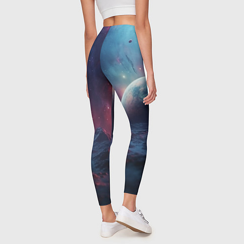 Женские легинсы Фантастика космос и планета / 3D-принт – фото 4