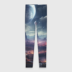 Леггинсы женские Фантастическая планета внутри космоса, цвет: 3D-принт