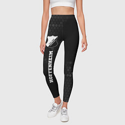 Леггинсы женские Hoffenheim sport на темном фоне по-вертикали, цвет: 3D-принт — фото 2