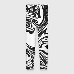 Леггинсы женские Абстрактная черно-белая, цвет: 3D-принт