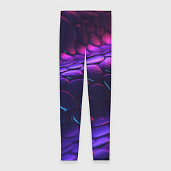Леггинсы женские Фиолетовая абстрактная текстура неоновая, цвет: 3D-принт