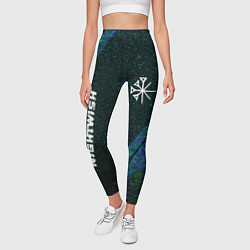 Леггинсы женские Nightwish glitch blue, цвет: 3D-принт — фото 2