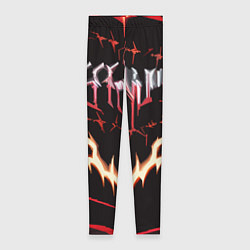 Женские легинсы Агрессивные красные линии на чёрном фоне