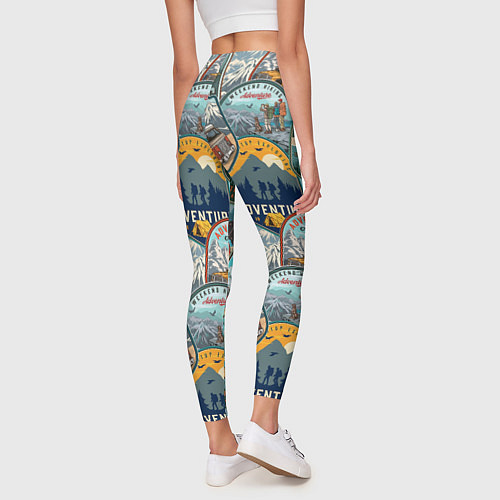 Женские легинсы Adventure stickers / 3D-принт – фото 4
