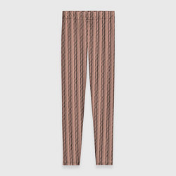 Леггинсы женские Терракотовый полосатый текстурированный, цвет: 3D-принт