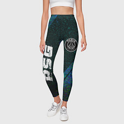 Леггинсы женские PSG glitch blue, цвет: 3D-принт — фото 2