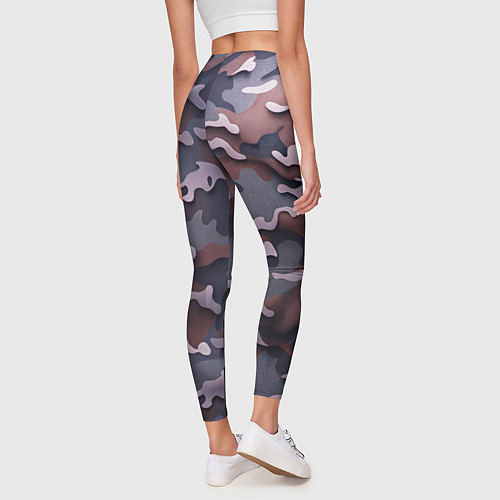 Женские легинсы Камуфляж-грязь / 3D-принт – фото 4