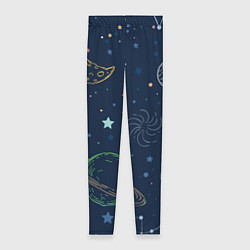 Женские легинсы Планеты и созвездия в космосе