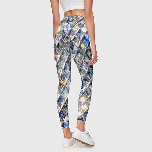 Женские легинсы Хрустальные кристаллы - бриллиантовый блеск / 3D-принт – фото 4