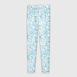 Женские легинсы Дудл - паттерн звери рисованные лайнарт