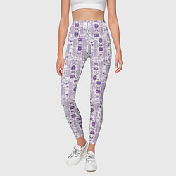 Леггинсы женские Узоры и лица, цвет: 3D-принт — фото 2