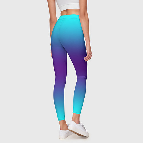 Женские легинсы Градиент из неона / 3D-принт – фото 4