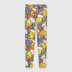 Женские легинсы Граффити пиво пенное