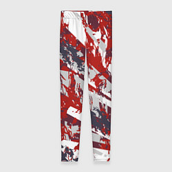 Женские легинсы Геометрическая абстракция линии на красном