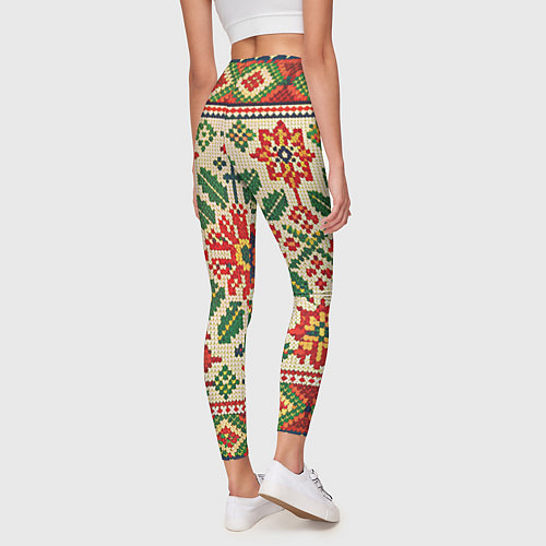 Женские легинсы Славянский узор и орнамент / 3D-принт – фото 4
