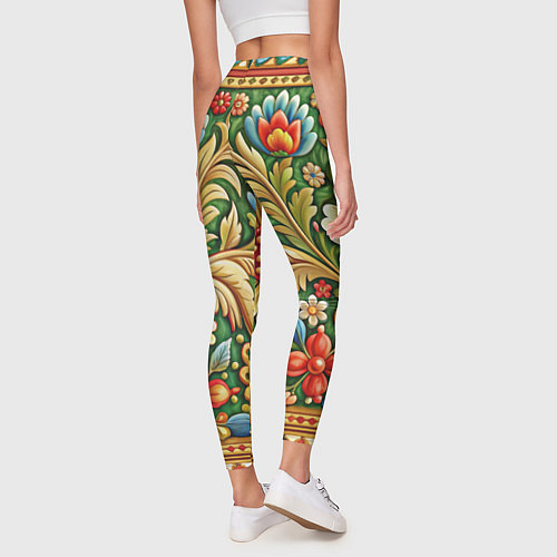 Женские легинсы Стиль советского ковра узоры и орнамент / 3D-принт – фото 4