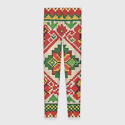 Леггинсы женские Классические русские узоры и орнамент, цвет: 3D-принт