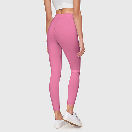 Женские легинсы Эмоция стыда - розовый / 3D-принт – фото 4