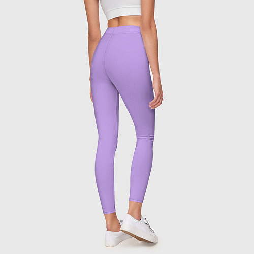 Женские легинсы Эмоция страха - сиреневый / 3D-принт – фото 4