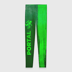 Женские легинсы Portal - green gradient по-вертикали