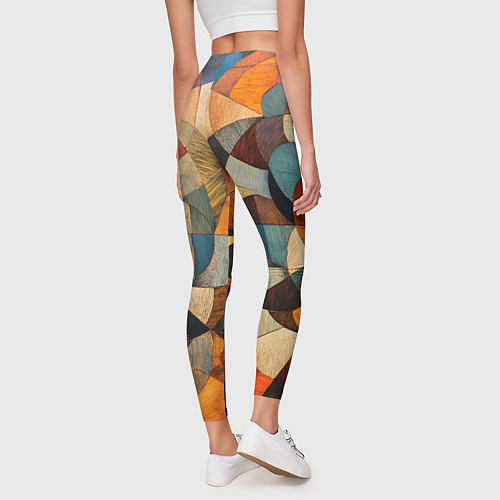 Женские легинсы Винтажная мозайка / 3D-принт – фото 4