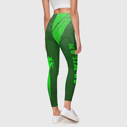 Женские легинсы AC Milan - green gradient вертикально / 3D-принт – фото 4