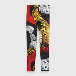 Женские легинсы Яркий змеиный паттерн