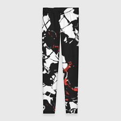 Леггинсы женские Черно-красный камуфляж, цвет: 3D-принт