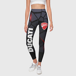 Леггинсы женские Ducati - плиты с эффектом свечения, цвет: 3D-принт — фото 2
