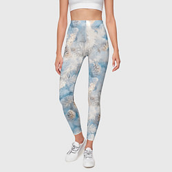 Леггинсы женские Мороз и солнце - еловые шишки, цвет: 3D-принт — фото 2