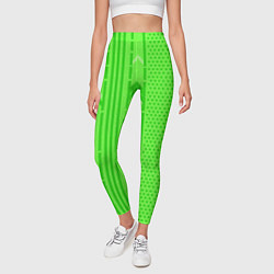 Леггинсы женские Закулисье зелёные обои, цвет: 3D-принт — фото 2