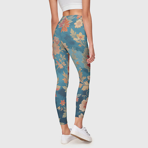 Женские легинсы Ботанические узоры / 3D-принт – фото 4