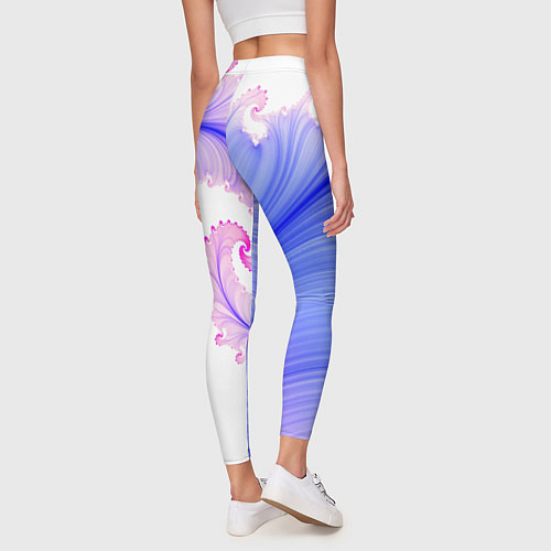 Женские легинсы Узоры неон фрактал / 3D-принт – фото 4