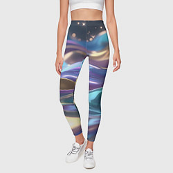 Леггинсы женские Космические мягкие волны, цвет: 3D-принт — фото 2