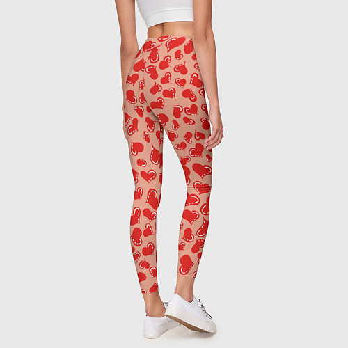 Женские легинсы Сердца любви / 3D-принт – фото 4