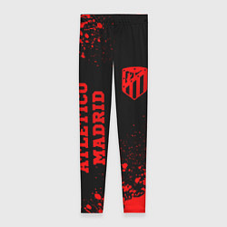 Леггинсы женские Atletico Madrid - red gradient вертикально, цвет: 3D-принт
