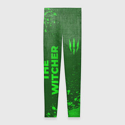 Леггинсы женские The Witcher - green gradient вертикально, цвет: 3D-принт