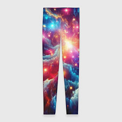 Леггинсы женские Colorfull neon space clouds - ai art fantasy, цвет: 3D-принт