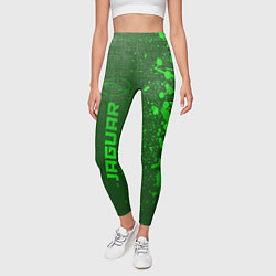 Леггинсы женские Jaguar - green gradient по-вертикали, цвет: 3D-принт — фото 2