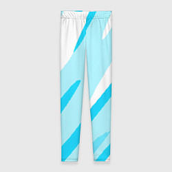 Женские легинсы Белый с голубым абстракция