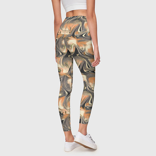 Женские легинсы Абстракция - закрученный узор / 3D-принт – фото 4