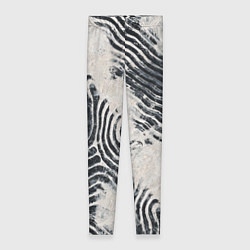 Леггинсы женские Текстура гранж - абстрактные линии, цвет: 3D-принт