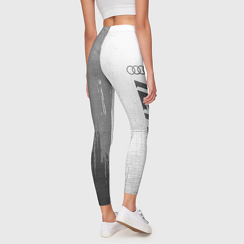 Женские легинсы Audi - white gradient по-вертикали / 3D-принт – фото 4