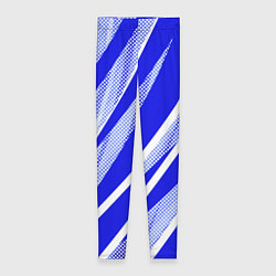 Женские легинсы Абстрактный синий полосатый