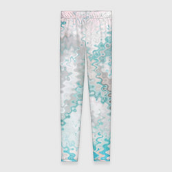 Женские легинсы Серо-бирюзовый абстрактный
