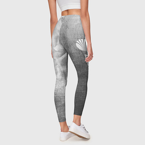 Женские легинсы Daewoo - grey gradient по-вертикали / 3D-принт – фото 4