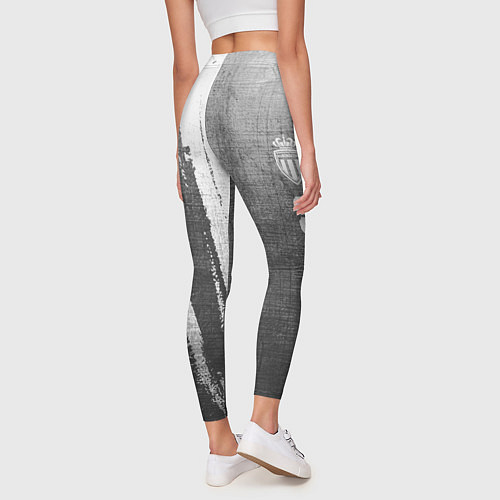 Женские легинсы Monaco - grey gradient по-вертикали / 3D-принт – фото 4