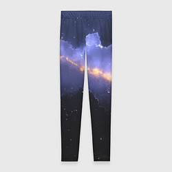 Леггинсы женские Молния в фиолетовом небе текстура, цвет: 3D-принт