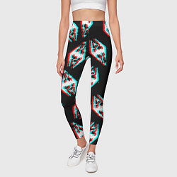 Леггинсы женские Skyrim glitch logo patten, цвет: 3D-принт — фото 2