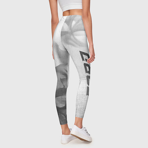 Женские легинсы Ford - white gradient вертикально / 3D-принт – фото 4